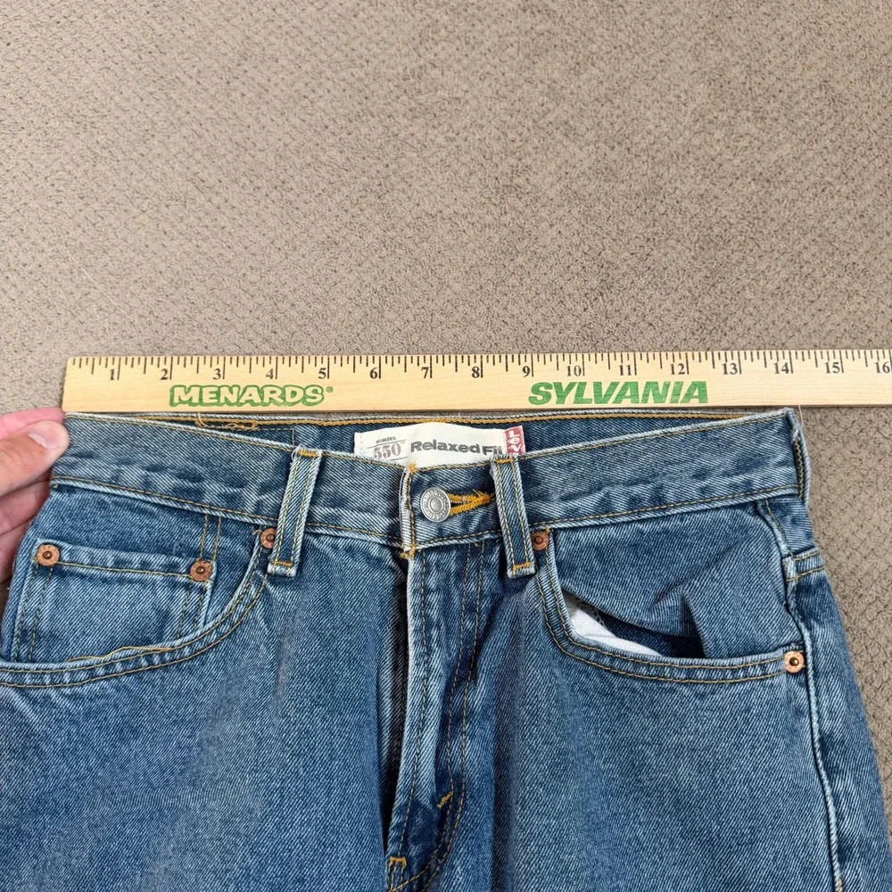 Vintage 1990s Levi's 550 Relaxed Fit Jeans Medium Wash Denim 18 Slim 27x29